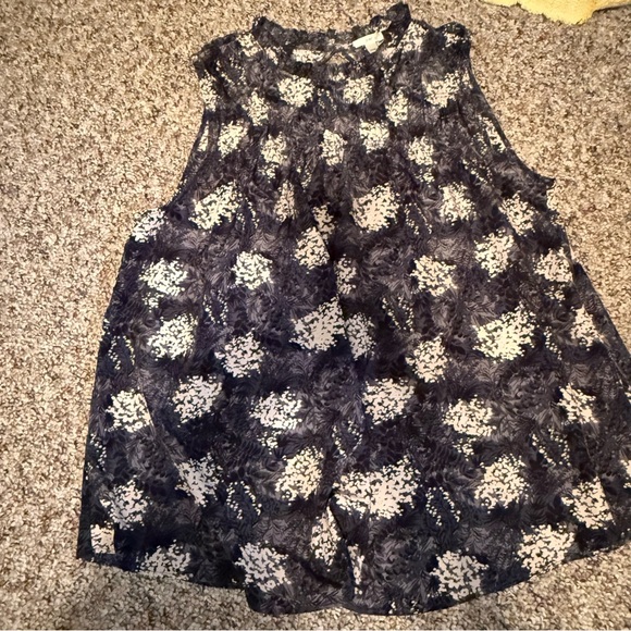 Joie Sleeveless Black Print Top Medium - Picture 7 of 11